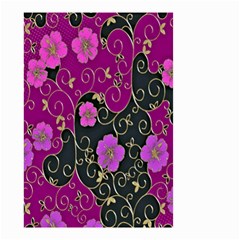 Floral Pattern Background Small Garden Flag (two Sides)