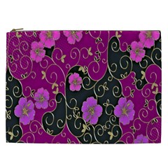 Floral Pattern Background Cosmetic Bag (xxl) 