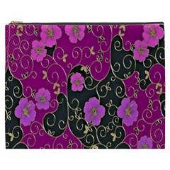 Floral Pattern Background Cosmetic Bag (xxxl) 