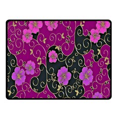 Floral Pattern Background Double Sided Fleece Blanket (small) 