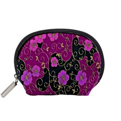 Floral Pattern Background Accessory Pouches (small)  by Amaryn4rt