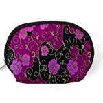 Floral Pattern Background Accessory Pouches (Medium)  Back