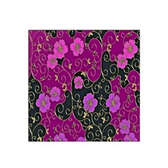 Floral Pattern Background Satin Bandana Scarf