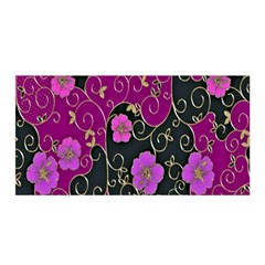 Floral Pattern Background Satin Wrap