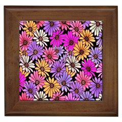 Floral Pattern Framed Tiles