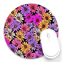 Floral Pattern Round Mousepads