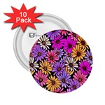 Floral Pattern 2.25  Buttons (10 pack)  Front