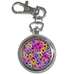 Floral Pattern Key Chain Watches