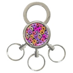 Floral Pattern 3-ring Key Chains by Amaryn4rt