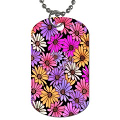 Floral Pattern Dog Tag (two Sides)