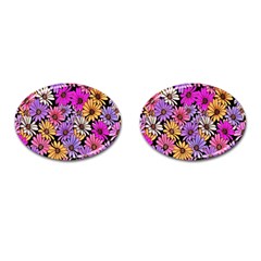 Floral Pattern Cufflinks (oval)