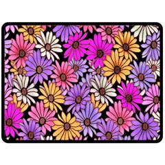 Floral Pattern Fleece Blanket (large) 