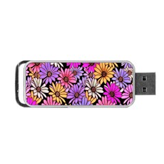 Floral Pattern Portable Usb Flash (two Sides)