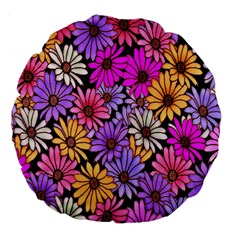 Floral Pattern Large 18  Premium Round Cushions by Amaryn4rt