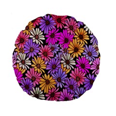 Floral Pattern Standard 15  Premium Flano Round Cushions