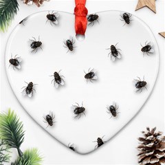 Flies Ornament (heart)