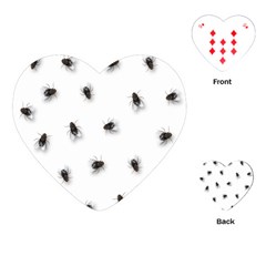 Flies Playing Cards (heart) 