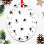 Flies Ornament (Oval Filigree) Front