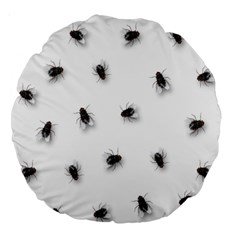 Flies Large 18  Premium Round Cushions