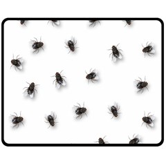 Flies Double Sided Fleece Blanket (medium)  by Valentinaart