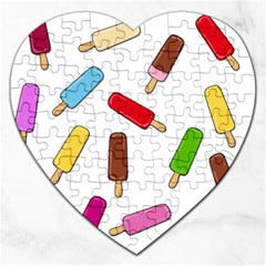 Ice Cream Pattern Jigsaw Puzzle (heart)