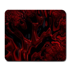 Fractal Red Black Glossy Pattern Decorative Large Mousepads by Amaryn4rt