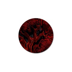 Fractal Red Black Glossy Pattern Decorative Golf Ball Marker