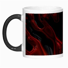 Fractal Red Black Glossy Pattern Decorative Morph Mugs