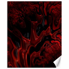 Fractal Red Black Glossy Pattern Decorative Canvas 16  X 20   by Amaryn4rt