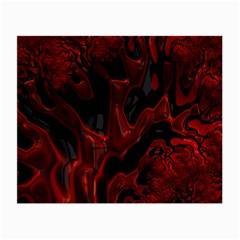 Fractal Red Black Glossy Pattern Decorative Small Glasses Cloth (2-side)