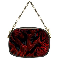 Fractal Red Black Glossy Pattern Decorative Chain Purses (one Side)  by Amaryn4rt