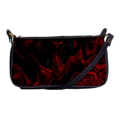 Fractal Red Black Glossy Pattern Decorative Shoulder Clutch Bags