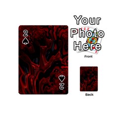 Fractal Red Black Glossy Pattern Decorative Playing Cards 54 (mini)  by Amaryn4rt