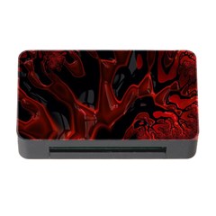 Fractal Red Black Glossy Pattern Decorative Memory Card Reader With Cf