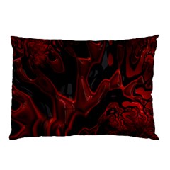 Fractal Red Black Glossy Pattern Decorative Pillow Case (two Sides)