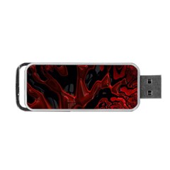 Fractal Red Black Glossy Pattern Decorative Portable Usb Flash (two Sides)