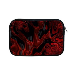 Fractal Red Black Glossy Pattern Decorative Apple Ipad Mini Zipper Cases