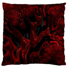 Fractal Red Black Glossy Pattern Decorative Large Flano Cushion Case (one Side) by Amaryn4rt