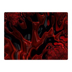 Fractal Red Black Glossy Pattern Decorative Double Sided Flano Blanket (mini) 