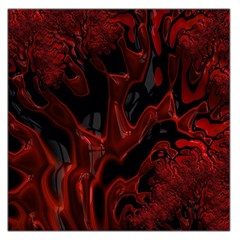 Fractal Red Black Glossy Pattern Decorative Large Satin Scarf (square)