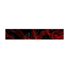 Fractal Red Black Glossy Pattern Decorative Flano Scarf (mini) by Amaryn4rt