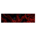 Fractal Red Black Glossy Pattern Decorative Satin Scarf (Oblong) Front