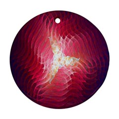 Fractal Red Sample Abstract Pattern Background Ornament (round)