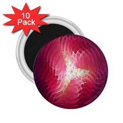 Fractal Red Sample Abstract Pattern Background 2 25  Magnets (10 Pack) 