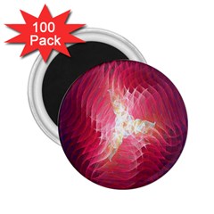 Fractal Red Sample Abstract Pattern Background 2 25  Magnets (100 Pack) 