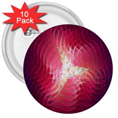 Fractal Red Sample Abstract Pattern Background 3  Buttons (10 Pack) 