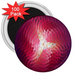 Fractal Red Sample Abstract Pattern Background 3  Magnets (100 Pack) by Amaryn4rt