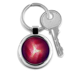 Fractal Red Sample Abstract Pattern Background Key Chains (round) 