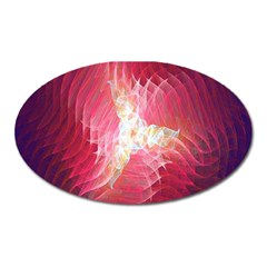 Fractal Red Sample Abstract Pattern Background Oval Magnet