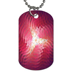 Fractal Red Sample Abstract Pattern Background Dog Tag (one Side)